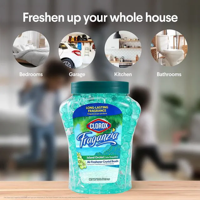 Alt view image 4 of 7 - Clorox Fraganzia Air Freshener Twin Pack Beads, Island Orchid, 24 Fl Oz