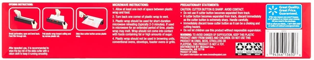 Alt view image 4 of 6 - Great Value Slide Cutter Plastic Wrap, 400sq ft