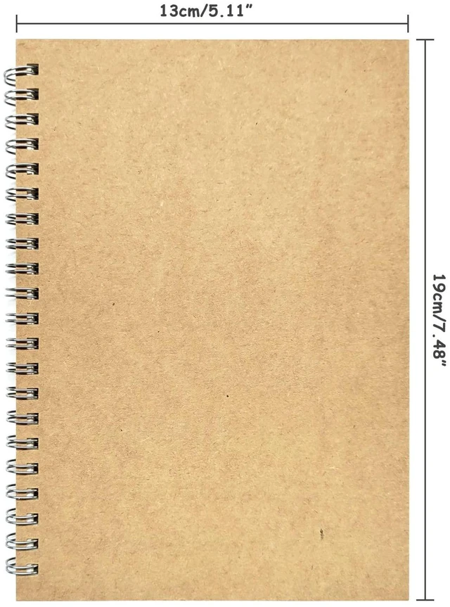 Alt view image 2 of 6 - Ykimok 2 Pack College Ruled Spiral Notebook, 100 Pages (50 Sheets), 7.48 x 5.11 Inch, Soft Yellow Cover, Memo Notepad Sketchbook for Students Office Business