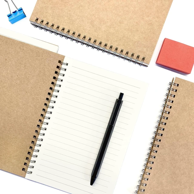 Alt view image 4 of 6 - Ykimok 2 Pack College Ruled Spiral Notebook, 100 Pages (50 Sheets), 7.48 x 5.11 Inch, Soft Yellow Cover, Memo Notepad Sketchbook for Students Office Business