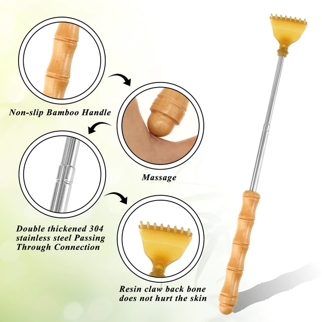 Alt view image 6 of 7 - Telescoping Back Scratcher - Body Itch Scratcher Tool