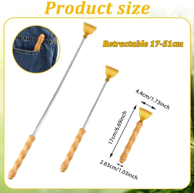 Alt view image 7 of 7 - Telescoping Back Scratcher - Body Itch Scratcher Tool