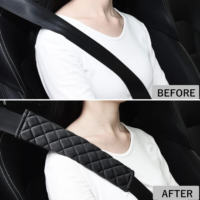 Alt view image 3 of 6 - Universal Car Seat Belt Shoulder Strap Covers Pads (2-Pack)