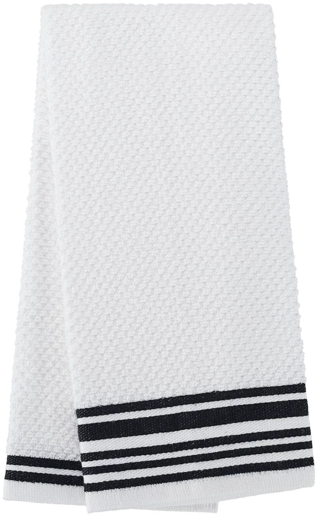 Alt view image 3 of 6 - Mainstays 4-Pack 16in x 26in Woven Kitchen Towel Set, Black