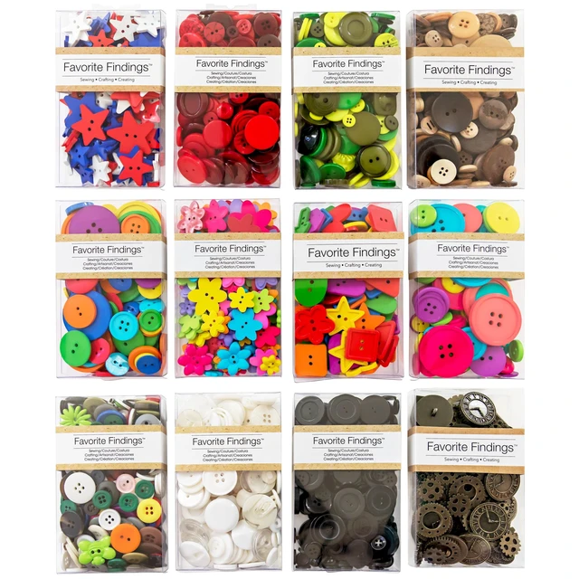 Alt view image 3 of 6 - Favorite Findings 4oz Value Black Assorted Sew Thru & Shank Buttons