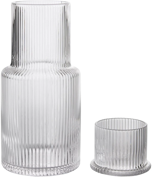 Alt view image 6 of 6 - Better Homes & Gardens Glass 30oz Ribbed Carafe, Clear