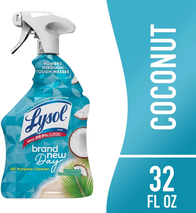 Main image of Lysol All-Purpose Cleaner Sanitizing and Disinfecting Spray, Coconut & Sea Minerals Scent, 32 fl oz