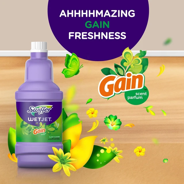 Alt view image 4 of 5 - Swiffer Wet Jet Solution Refill, Gain, 1 x 42.2 fl oz