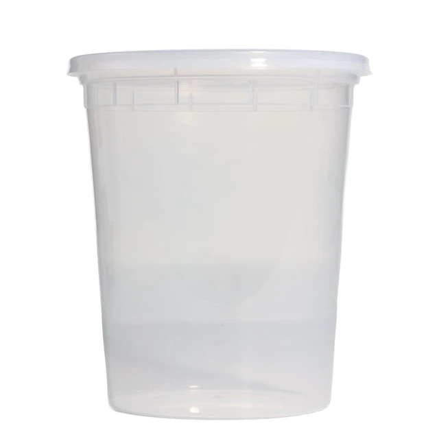 Alt view image 4 of 6 - Mainstays Clear Plastic Deli Containers 32oz 40-Piece