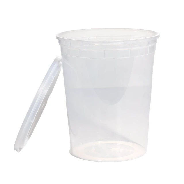 Alt view image 6 of 6 - Mainstays Clear Plastic Deli Containers 32oz 40-Piece