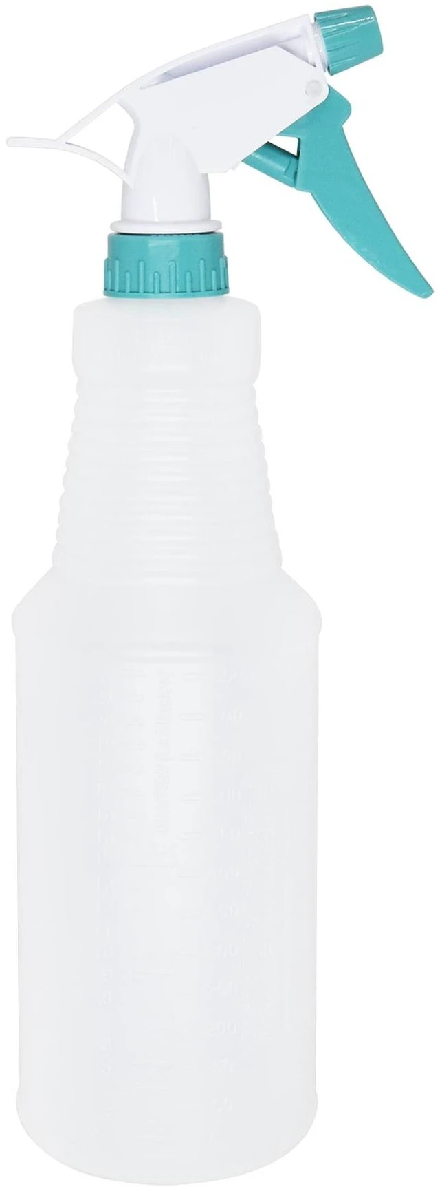 Alt view image 4 of 6 - Mainstays 28oz Plastic Clear Spray Bottle with Teal Lid and Nozzle (4 Pack)