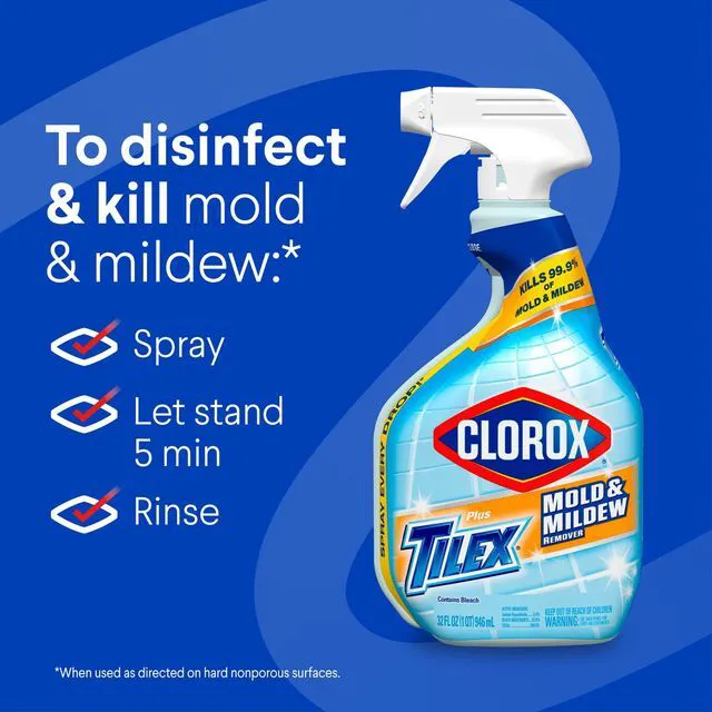 Alt view image 2 of 5 - Clorox Mold & Mildew Remover Plus Tilex Bathroom Cleaner Spray, 32Fl Oz