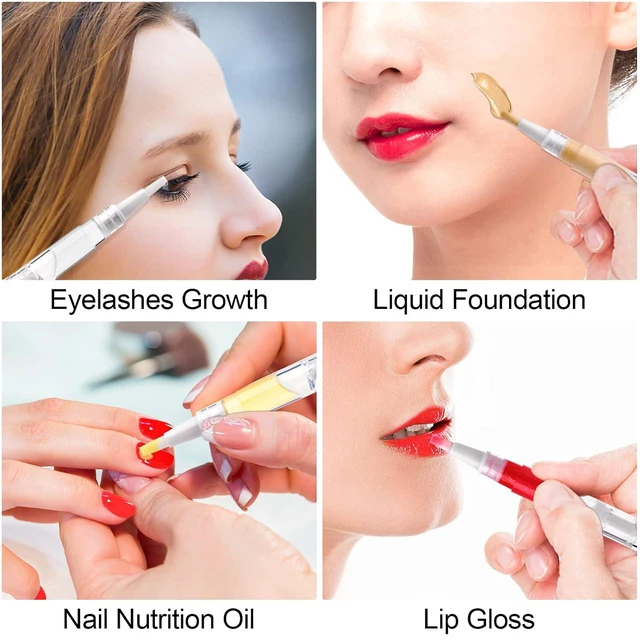 Alt view image 7 of 7 - 10 Pcs 3ml Refillable Cuticle Oil Pens, Empty Nail Twist Pens with Brush