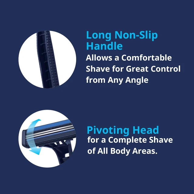 Alt view image 5 of 7 - Dorco Pace 2 Disposable Razors, 30-Count, 2-Blade, Open-Flow, Lubricating Strip, for Travel and Everyday Use