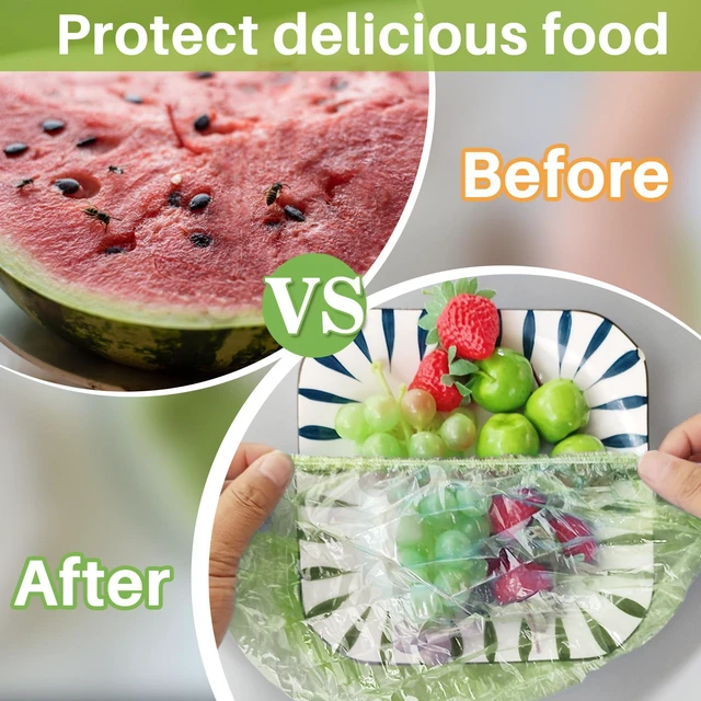 Alt view image 6 of 6 - MAQIHAN 60Pcs Reusable Bowl Covers - Plastic Food Wrap for Bread Proofing
