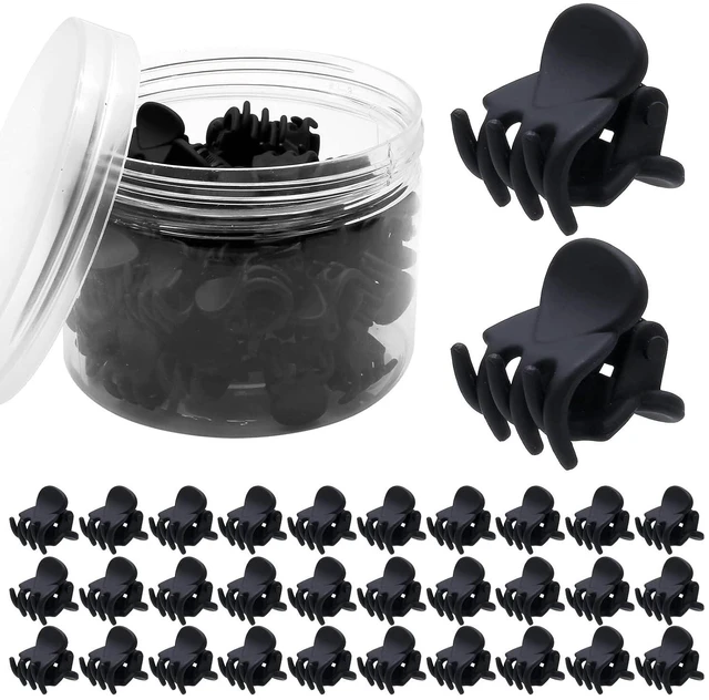 Main image of BokWin Mini Hair Clips, 0.6Inch, Matte Black, 50Pcs