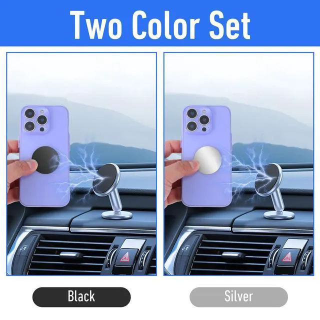 Alt view image 7 of 7 - Bewudy 14PCS Metal Plates for Magnetic Mount, Round Magnet for Phone Case
