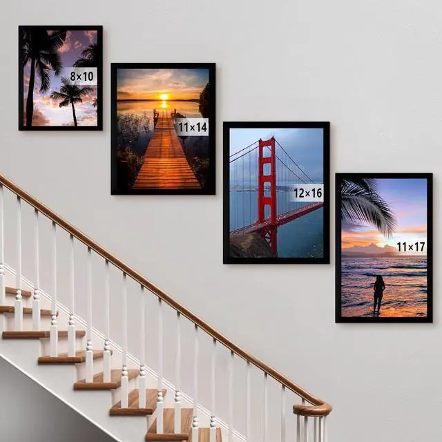 Alt view image 7 of 7 - BESCRCL 12x16 Wall Hanging Picture Frame, Black, 1 Pack