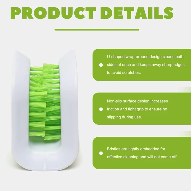 Alt view image 4 of 6 - Car Seat Belt Cleaning Brush, Double Sided U-Shaped Bristle Scrubber, Foldable Closed Structure Safety Belt Cleaner