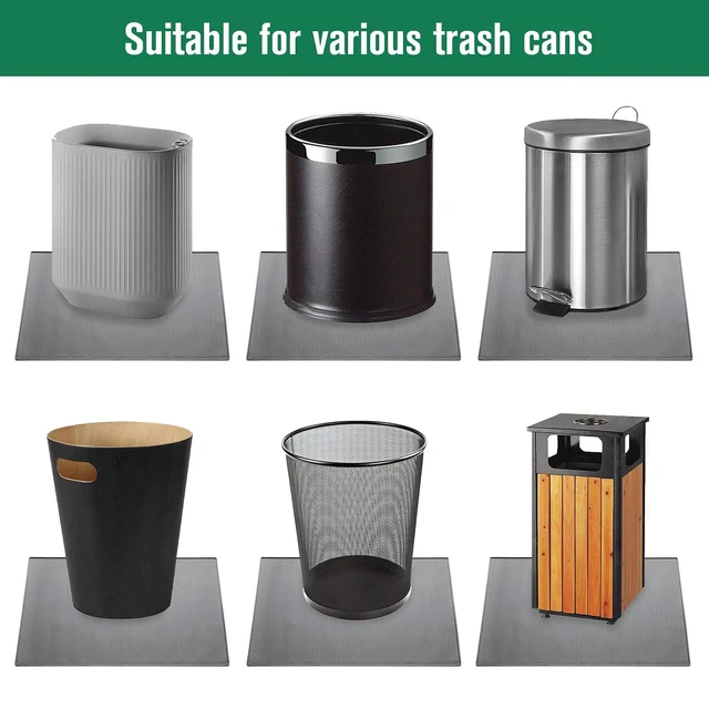 Alt view image 2 of 7 - Silicone Trash Can Mat, Non-Slip, Raised Edges, 11.8"x18.9", for Kitchen, Living Room, Bedroom