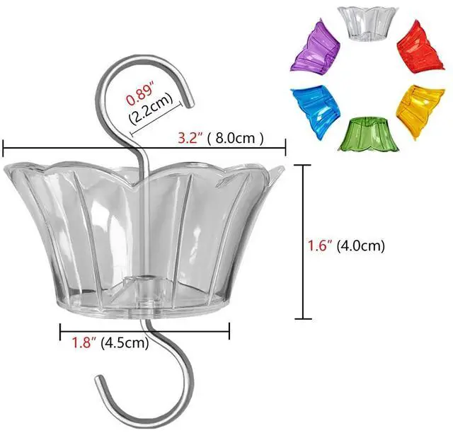 Alt view image 6 of 7 - 3oz Plastic Ant Moat for Hummingbird Feeder, 2-Pack Red Insect Guards