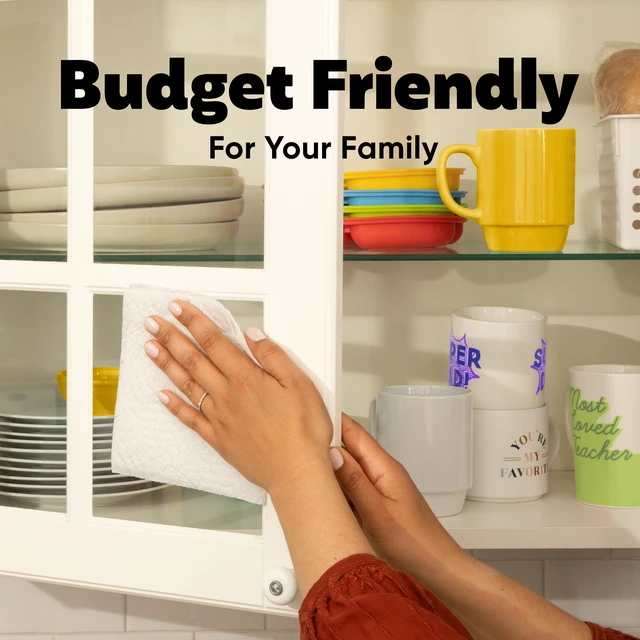 Alt view image 5 of 7 - Bounty Essentials Select-A-Size Paper Towels, 6 Double Rolls, White, 108 Sheets per Roll