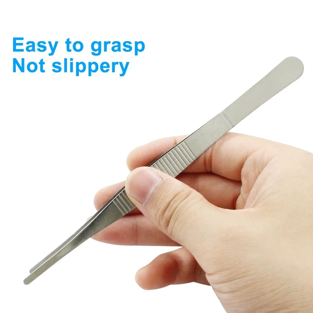 Alt view image 5 of 5 - Stainless Steel Straight Forceps, 6 Inch, 2 Pcs