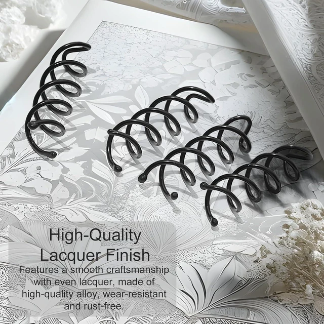 Alt view image 4 of 7 - 30-Piece Spiral Twist Corkscrew Hair Pins with Non-Scratch Rounded Clips for Women's Hair Styling DIY, Black