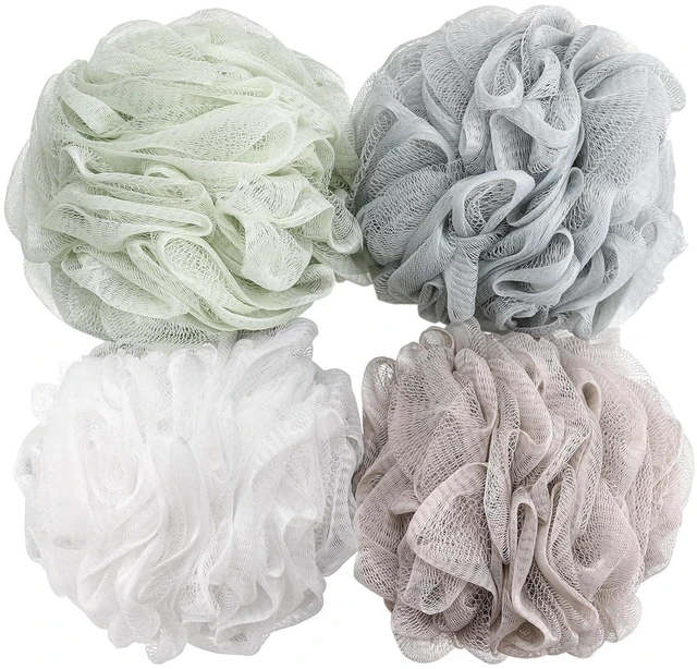 Main image of BTYMS Mesh Bath Sponge Loofah 60g Body Wash Puff - Pack of 4