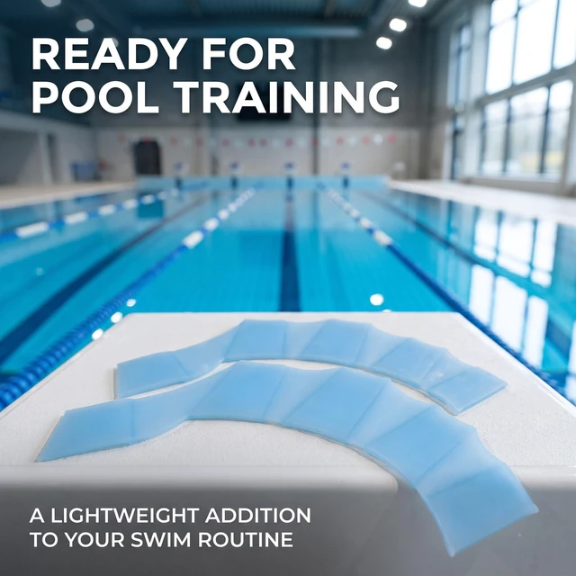 Alt view image 3 of 6 - 2Pcs Blue Silicone Swim Hand Webbed Flippers Training Gloves Water Resistance