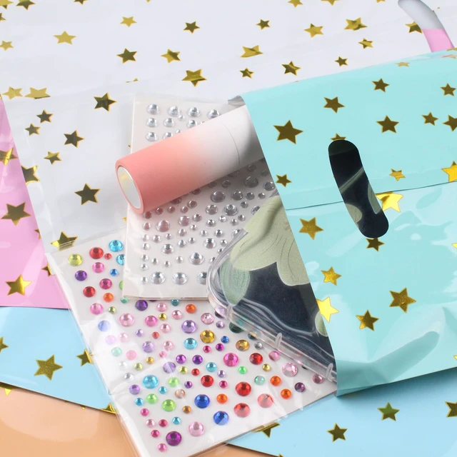 Alt view image 7 of 7 - 25 PCS Gift Bags, Party Favor Bags, 5 Colors with Star Pattern