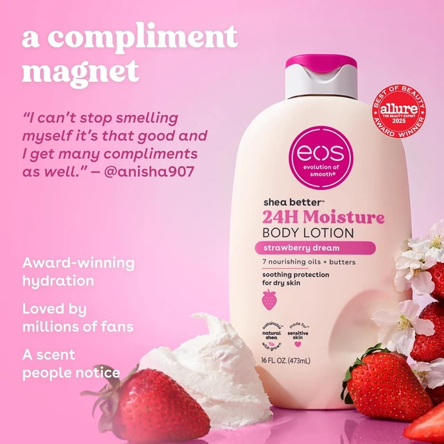 Alt view image 3 of 6 - Eos Shea Better Body Lotion Strawberry Dream, 16 fl oz