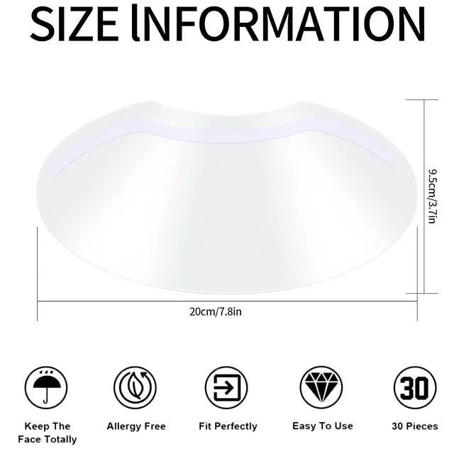 Alt view image 5 of 7 - Xujinsongg 50 Pcs Shower Face Eye Shields for Eyebrow, Eyelash Extensions, Microblading Makeup Protector and Salon Eyelid Aftercare Hairspray