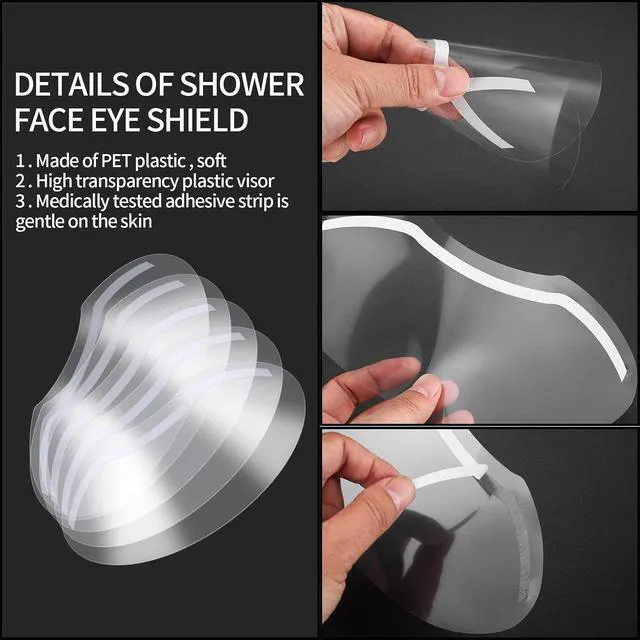 Alt view image 7 of 7 - Xujinsongg 50 Pcs Shower Face Eye Shields for Eyebrow, Eyelash Extensions, Microblading Makeup Protector and Salon Eyelid Aftercare Hairspray