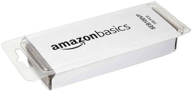 Alt view image 5 of 5 - Amazon Basics Single Edge Razor Blades, 100-Pack, High Carbon Steel, Clam Shell