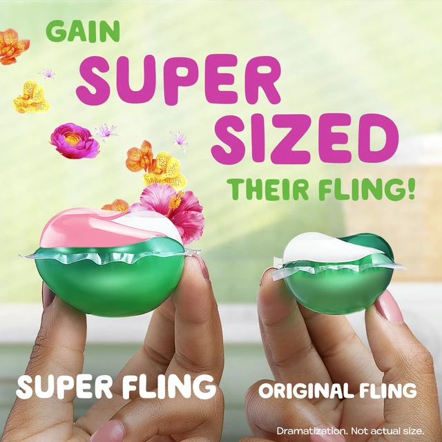 Alt view image 4 of 6 - Gain Super Flings Laundry Detergent Pacs, 18 Count, Hibiscus Hula Scent
