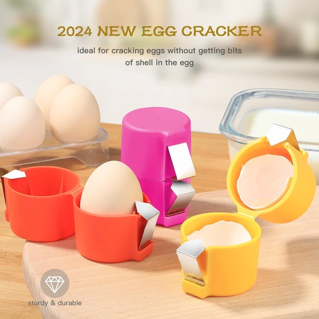 Alt view image 6 of 6 - Egg Shell Opener, Egg Clip for Raw Eggs, Egg Peeler for Hard-Boiled Eggs, Kitchen Gadget to Cut Eggshells