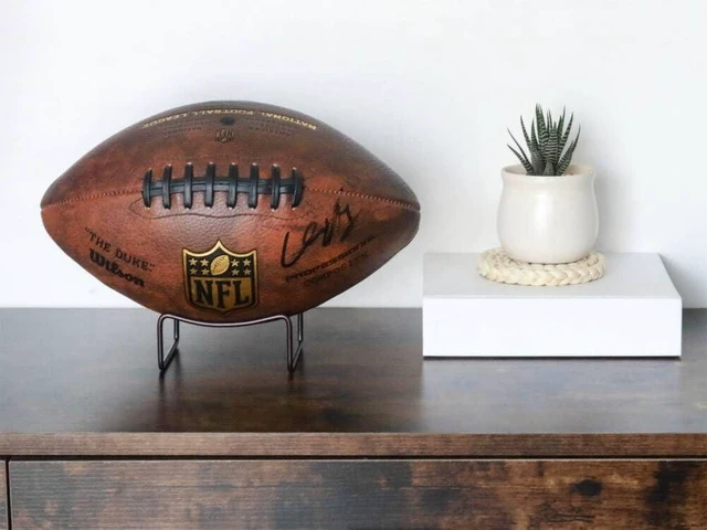 Alt view image 3 of 6 - HillSpring Metal Football Display Stand Base Holder for Basketball, Bowling, Soccer, Volleyball, Rugby and Other Autographed Balls