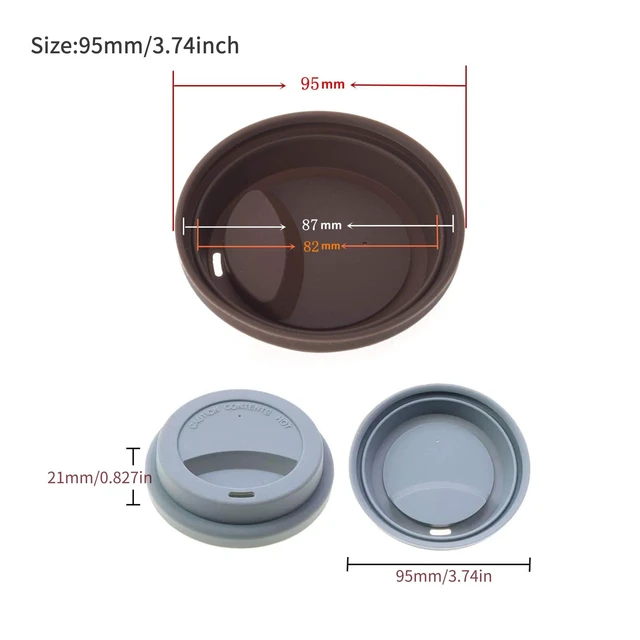 Alt view image 2 of 6 - Reusable Silicone Cup Lids for Mugs & Cups, Flexible, White 2Pcs