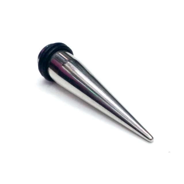 Alt view image 6 of 7 - Stainless Steel Ear Gauge Taper Stretching and Single Flare Plugs Flesh Tunnel Kit, 1G-7mm, 2 Steel Tapers & 2 Steel Tunnels (4 Pieces)
