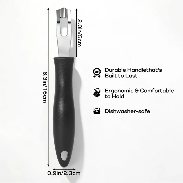 Alt view image 7 of 7 - Channel Knife Lemon Peeler Zester Garnish - Triangular V-Shaped Stainless Steel Professional Grade Bar Tool (Peeler A)