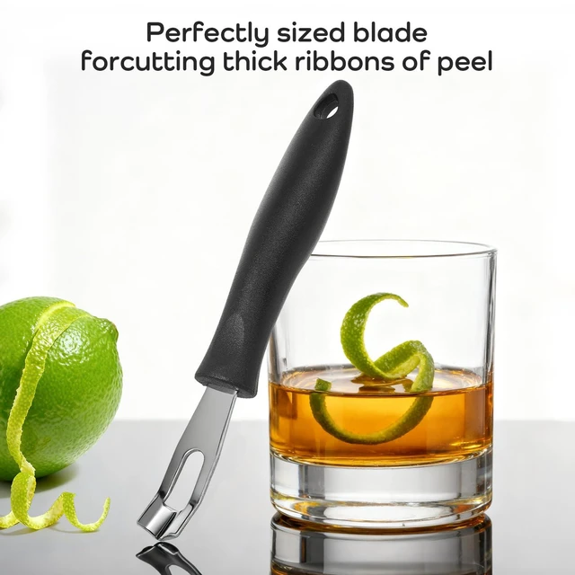 Alt view image 2 of 7 - Channel Knife Lemon Peeler Zester Garnish - Triangular V-Shaped Stainless Steel Professional Grade Bar Tool (Peeler A)