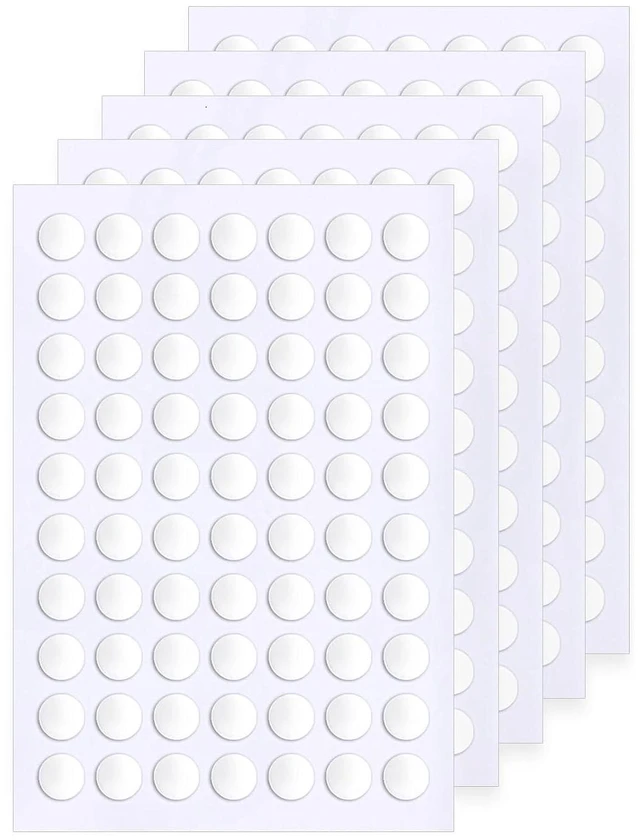 Main image of JUNEBRUSHS 350 Pieces Double Sided Sticky Dots, Clear Round Removable Poster Putty, No Trace Adhesive for Wall Hanging Balloon Craft DIY Art Office Supplies, 6mm