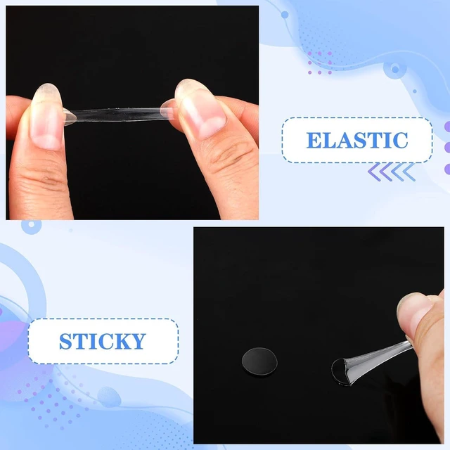 Alt view image 4 of 7 - JUNEBRUSHS 350 Pieces Double Sided Sticky Dots, Clear Round Removable Poster Putty, No Trace Adhesive for Wall Hanging Balloon Craft DIY Art Office Supplies, 6mm