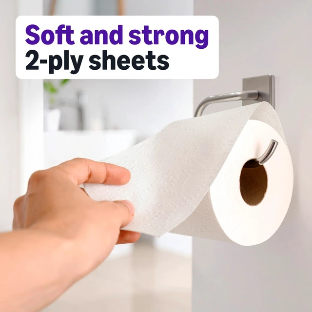 Alt view image 2 of 7 - Amazon Basics 2-Ply Toilet Paper, 6 Ultra Rolls (24 Regular Rolls), 340 Sheets, Unscented, Soft and Strong, 1 Pack of 6