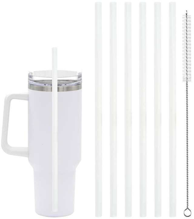 Main image of Stanley Adventure Quencher Replacement Straws 6 Pcs for 40 oz 30 oz Cup Tumbler with Cleaning Brush