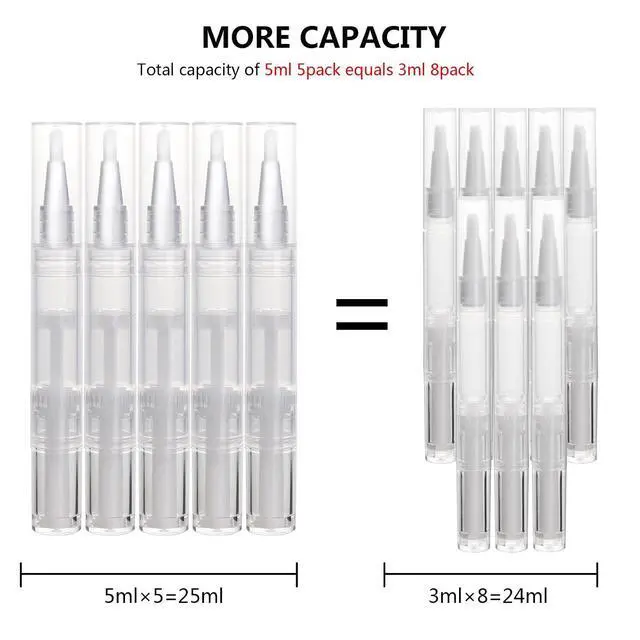 Alt view image 5 of 6 - UPZIGS Empty Cuticle Oil Pen, 5ml, 5-Pack