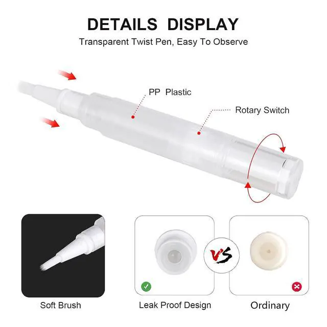 Alt view image 2 of 6 - UPZIGS Empty Cuticle Oil Pen, 5ml, 5-Pack