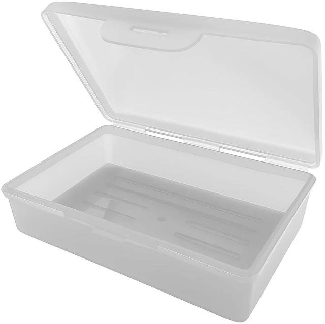 Alt view image 4 of 6 - American Comb Travel Soap Box with Lid, Clear White, Made in USA