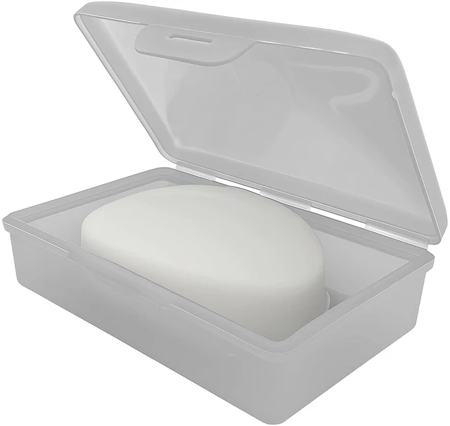 Alt view image 3 of 6 - American Comb Travel Soap Box with Lid, Clear White, Made in USA